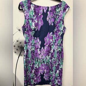 Adrianna Papel size 12 purple navy floral dress